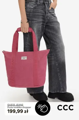 Duża torebka shopper Guess Jeans promocja w CCC