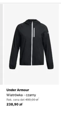 Wiatrówka Under Armour czarna promocja w Lounge by Zalando