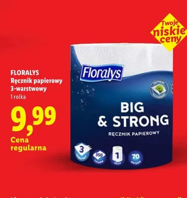 Ręcznik papierowy 3-warstwowy Floralys promocja w Lidl