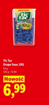 Drażetki Tic Tac Grape Sour XXL promocja w Lidl