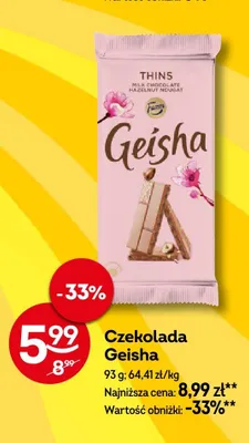 Czekolada Geisha promocja w Żabka