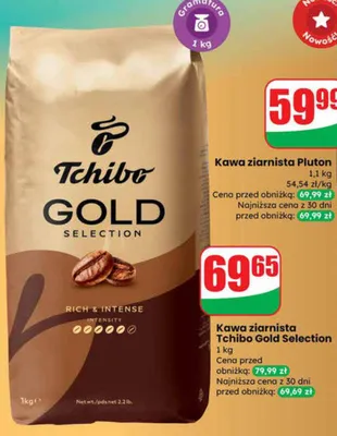 Kawa ziarnista Tchibo Gold Selection promocja w Dino