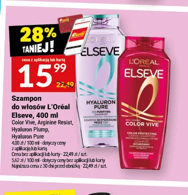 Szampon do włosów L'Oréal Elseve Hyaluron Plump promocja w Twój Market