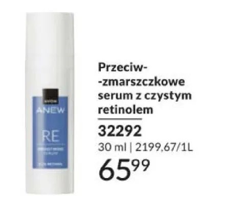 Przeciwzmarszczkowe serum z czystym retinolem Anew promocja w AVON
