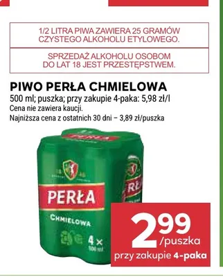 Piwo Perła Chmielowa 4-pak 500 ml promocja w Stokrotka