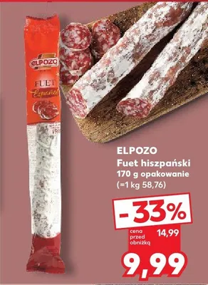 Fuet hiszpański ELPOZO promocja w Kaufland