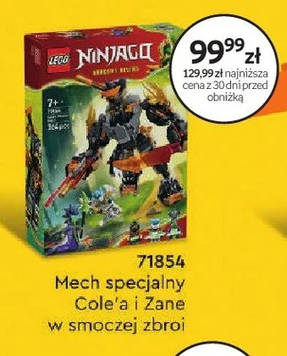 Klocki LEGO Ninjago 71854 Mech specjalny Cole'a i Zane w smoczej zbroi promocja w Empik