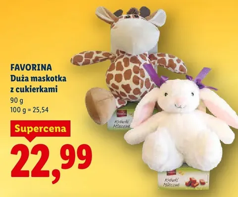 Duża maskotka z cukierkami promocja w Lidl