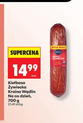 Kiełbasa żywiecka Kraina Wędlin Na co dzień promocja w Biedronka