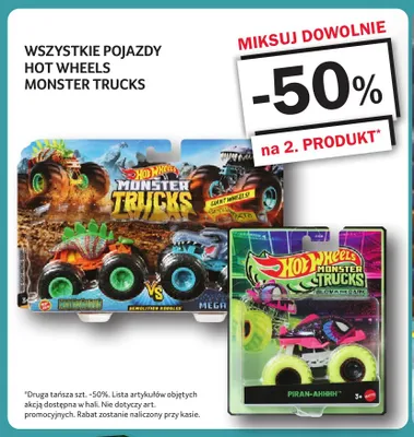Pojazdy Hot Wheels Monster Trucks Demolition Doubles 2-pak promocja w Selgros
