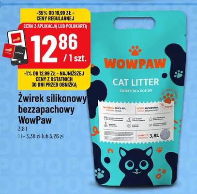Żwirek silikonowy bezzapachowy WowPaw promocja w POLOmarket