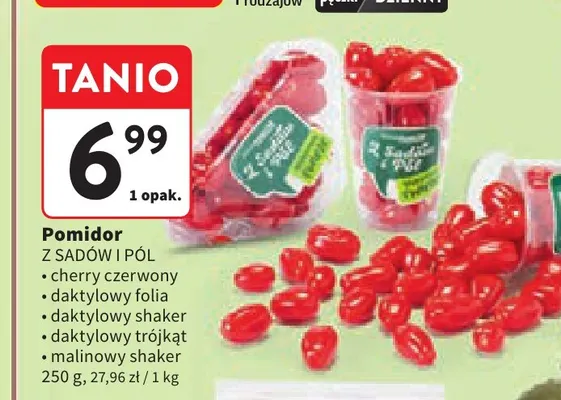 Pomidory cherry czerwone Z Sadów i Pól promocja w Intermarche