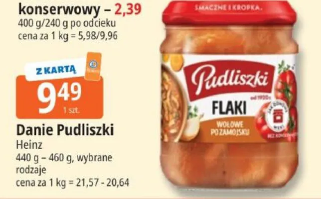 Danie Pudliszki flaki wołowe po zamojsku promocja w Leclerc