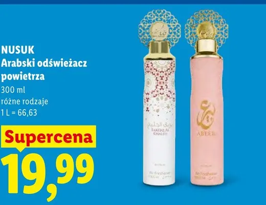 Arabski odświeżacz powietrza Nusuk promocja w Lidl