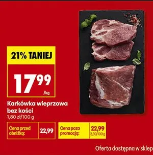 Karkówka wieprzowa bez kości promocja w Biedronka