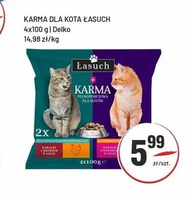 Karma dla kota Łasuch 4-pak promocja w Sedal