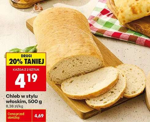 Chleb w stylu włoskim promocja w Biedronka