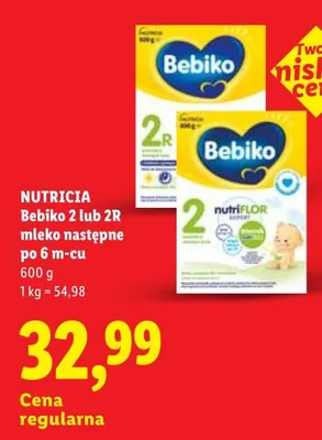 Mleko następne Bebiko 2 po 6 m-cu promocja w Lidl