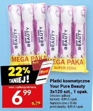 Płatki kosmetyczne 3x100 szt., 1 opak. promocja w Twój Market