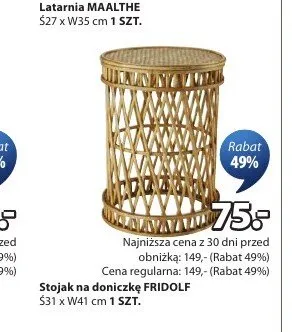 Stojak na doniczkę FRIDOLF S31xW41cm promocja w Jysk