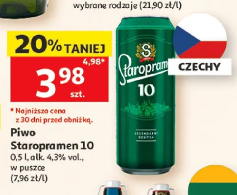 Piwo Staropramen 10 promocja w Auchan