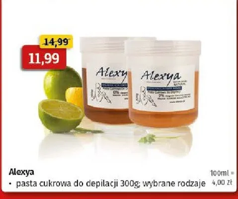 Pasta cukrowa do depilacji, wybrane rodzaje Alexya promocja w Drogeria Kosmyk