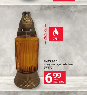 Znicz z wymiennym wkładem promocja w Selgros