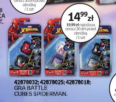 Gra Battle Cubes Spiderman promocja w Empik
