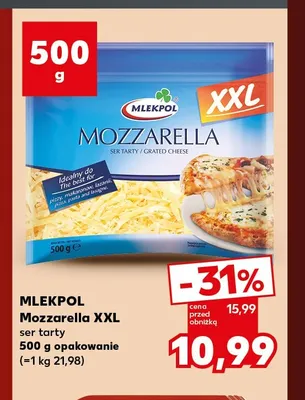 Mozzarella XXL ser tarty Mlekpol promocja w Kaufland