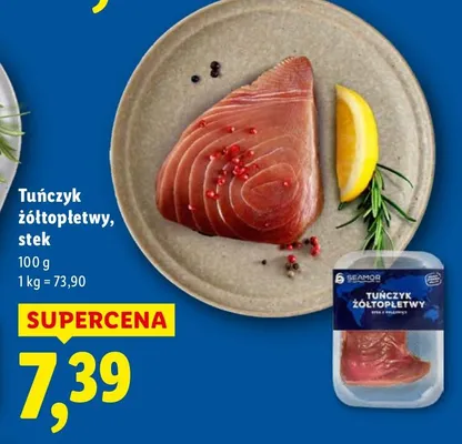 Tuńczyk żółtopłetwy stek promocja w Lidl