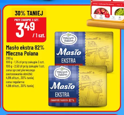 Masło ekstra Mleczna Polana 82% promocja w POLOmarket
