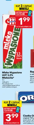 Mleko UHT Mlekovita Wypasione 3,2% promocja w LEWIATAN