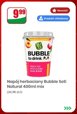 Napój herbaciany Bubble Soti Natural mix promocja w Dino