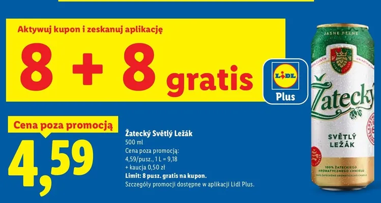 Piwo Žatecký Světlý Ležák promocja w Lidl