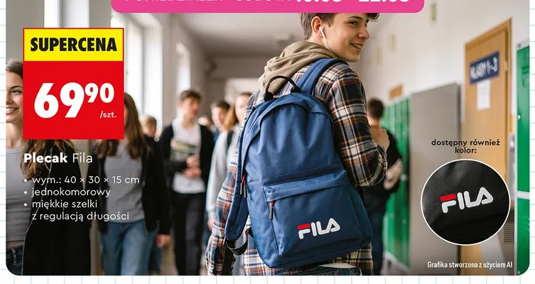 Plecak Fila promocja w Biedronka