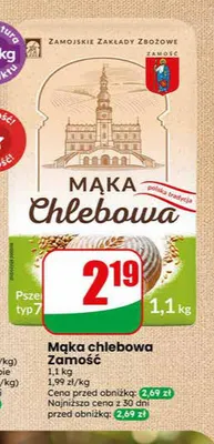 Mąka chlebowa Zamość promocja w Dino