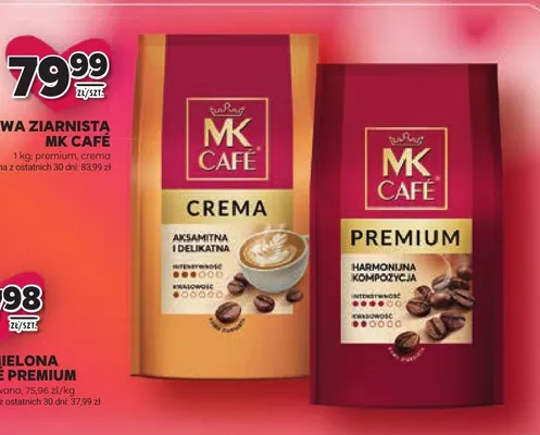 Kawa ziarnista MK CAFE premium, crema promocja w Stokrotka