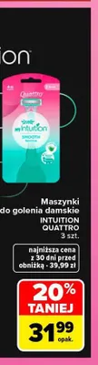 Maszynki do golenia damskie Intuition Quattro Wilkinson Sword promocja w Carrefour