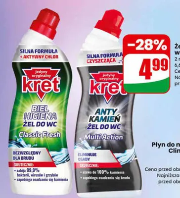 Żel do mycia WC Multi Action promocja w Dino