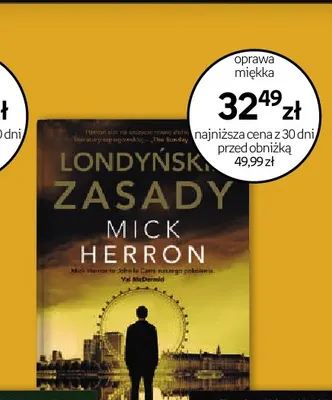 Książka Londyńskie zasady Mick Herron promocja w Empik