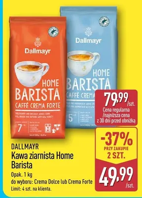 Kawa ziarnista Home Barista Crema Forte 1 kg promocja w Aldi
