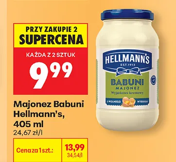 Majonez Babuni Hellmann's promocja w Biedronka