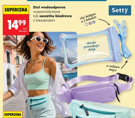 Saszetka biodrowa z kieszeniami Setty promocja w Biedronka