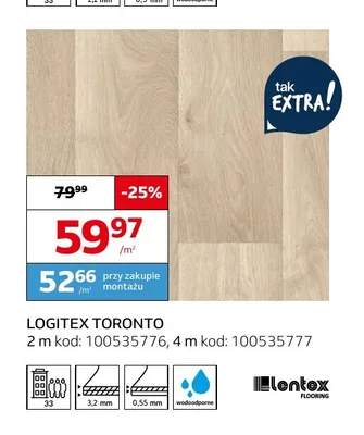 Wykładzina elastyczna Logitex Toronto Lentex promocja w Komfort
