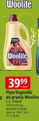 Płyn/Kapsułki do prania Woolite promocja w Leclerc