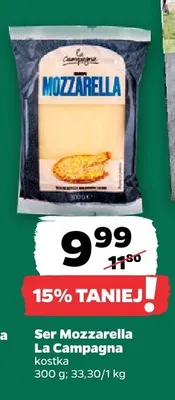 Ser mozzarella - wiórki La campagna promocja w Netto