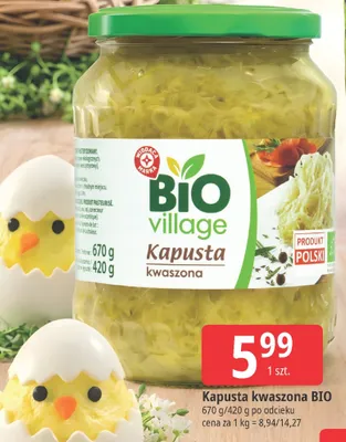 Kapusta kwaszona BIO promocja w Leclerc
