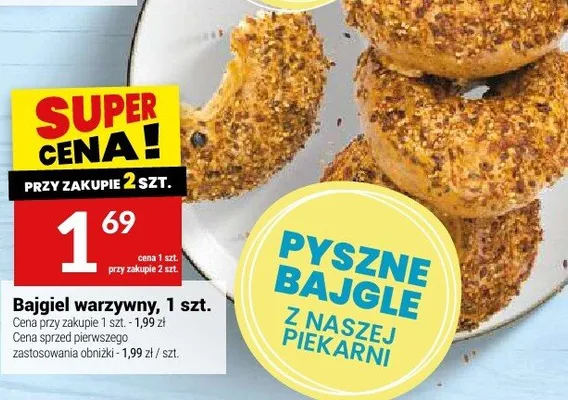 Bajgiel warzywny Białecki Piekarnia 1szt. promocja w Twój Market