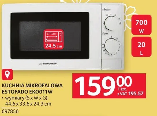 Kuchnia mikrofalowa EK0011W promocja w Selgros