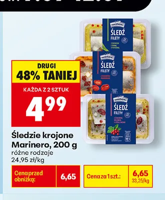 Śledzie krojone Marinero promocja w Biedronka